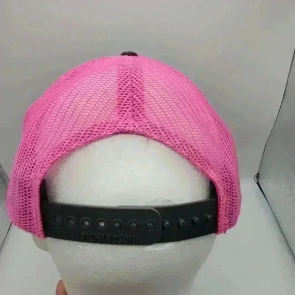 Brand New Richarddon 112 Embroidered SnK Trucking Women's Hat Gray Pink - Picture 3 of 10
